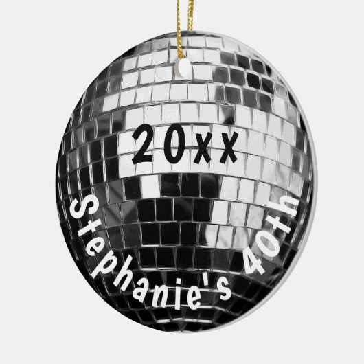 40e verjaardag Foto Disco Ball Keepomwille Keramisch Ornament (Links)