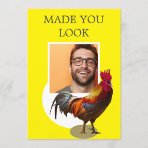40e verjaardag Foto Fun Chicken Rooster Kaart