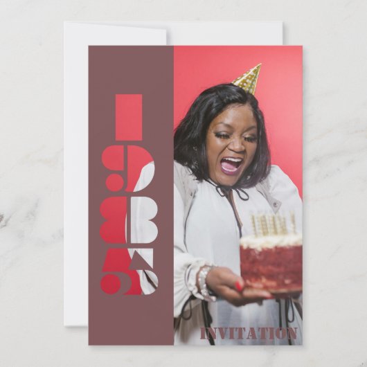 40e verjaardag foto geboren 1985 Uitnodiging (Voorkant)