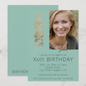 40e verjaardag foto geboren in 1985 blauwgroen bla kaart (Voorkant / Achterkant)