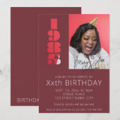 40e verjaardag foto geboren in 1985 Bourgondië roo Kaart (Voorkant / Achterkant)