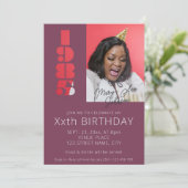 40e verjaardag foto geboren in 1985 paarse kaart (Staand voorkant)