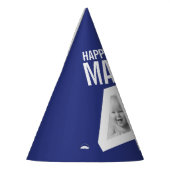 40e verjaardag foto gepersonaliseerde blauw wit feesthoedjes (Links)