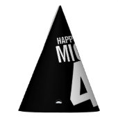 40e verjaardag foto gepersonaliseerde wit zwart feesthoedjes (Links)