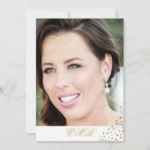 40e verjaardag Foto Gold Elegant Kaart (Voorkant)