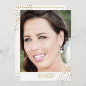 40e verjaardag Foto Gold Elegant Kaart (Voorkant / Achterkant)