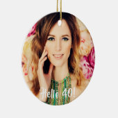 40e verjaardag foto hallo 40 keramisch ornament (Rechts)