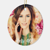 40e verjaardag foto hallo 40 keramisch ornament (Links)