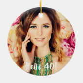 40e verjaardag foto hallo 40 keramisch ornament (Achterkant)