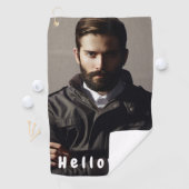 40e verjaardag foto hallo 40 man golfhanddoek (Insitu)