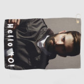 40e verjaardag foto hallo 40 man golfhanddoek (Horizontaal)