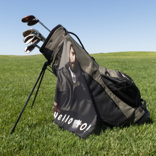 40e verjaardag foto hallo 40 man golfhanddoek (Groen)