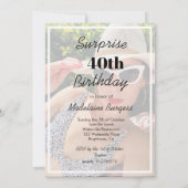 40e verjaardag Foto Lijst Moderne afbeelding Kaart (Achterkant)