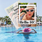 40e verjaardag Foto Lijst Moderne afbeelding Kaart