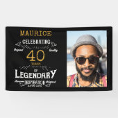 40e verjaardag foto sjabloon Legendary Spandoek (Horizontaal)