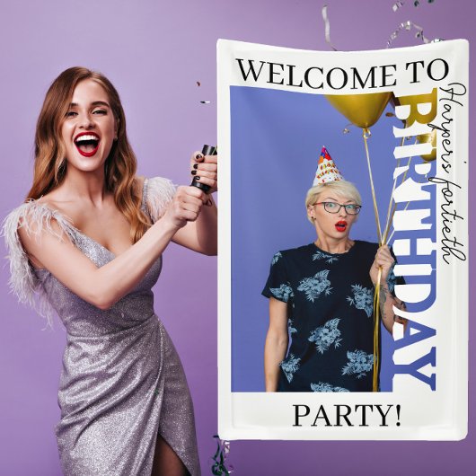 40e Verjaardag Foto studentenfeest Partij Spandoek