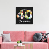 40e verjaardag Fotocollage Canvas Afdruk (Insitu (Woonkamer))