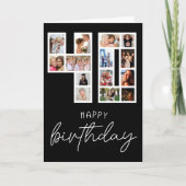 40e verjaardag Fotocollage Groet Kaart (Voorkant)