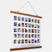 40e verjaardag Fotocollage Tapestry Print Hangend Wandkleed (Gebogen)