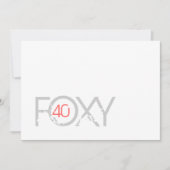 40e verjaardag - Foxy 40 uitnodiging (Voorkant)