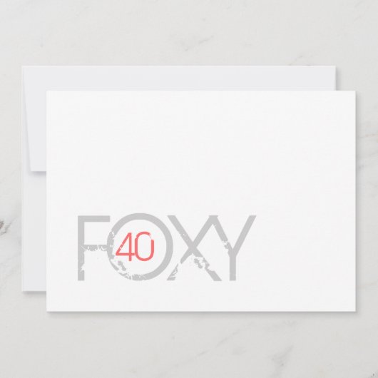 40e verjaardag - Foxy 40 uitnodiging (Voorkant)