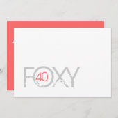 40e verjaardag - Foxy 40 uitnodiging (Voorkant / Achterkant)