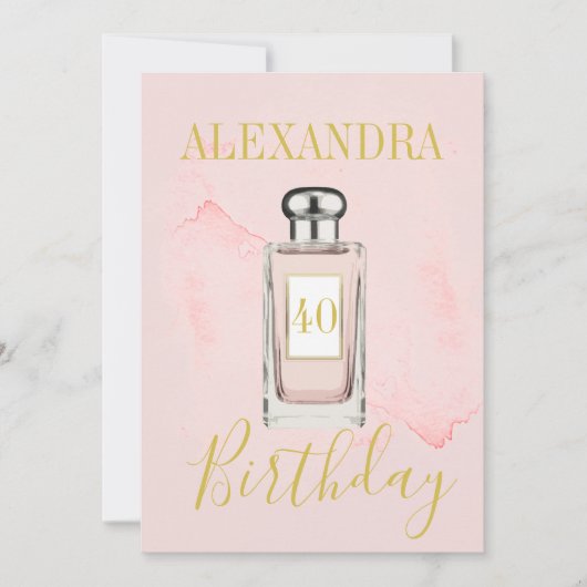 40e verjaardag Frans Grafisch persmonogram Kaart (Voorkant)