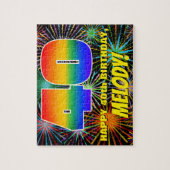 40e verjaardag: Fun, Colorful Celebratory Firework Legpuzzel (Verticaal)