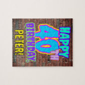 40e verjaardag ~ Fun, geïnspireerd door Urban Graf Legpuzzel (Horizontaal)