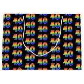 40e verjaardag: Fun Rainbow Event Nummer 40 Patroo Groot Cadeauzakje (Voorkant)