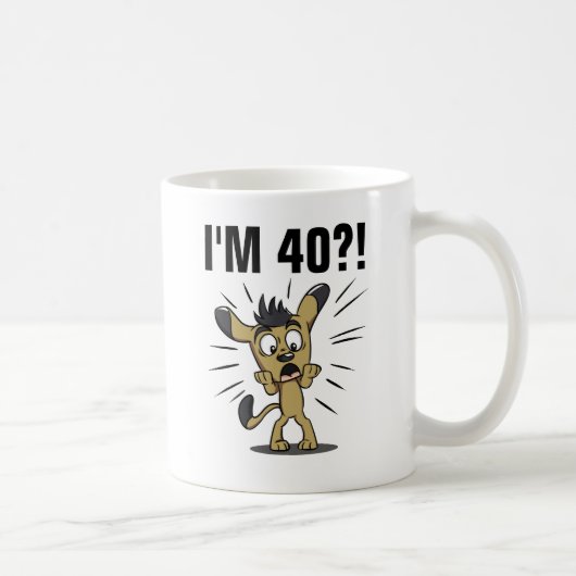 40e verjaardag Funny Coffee Mugs Koffiemok (Rechts)