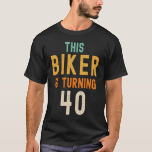 40e verjaardag Gag Idea Funny 40 jaar oude Biker J T-shirt