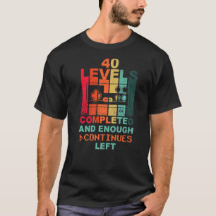40e verjaardag Gamepad Retro Gamer T-shirt