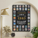 40e Verjaardag geboren 1985 Familiefoto's Collage Imitatie Canvas Print<br><div class="desc">Geef die speciale persoon een cadeau dat ze voor altijd zullen houden en koesteren: een gepersonaliseerde verjaardagsfoto van een groot faux canvas! Onze unieke en stijlvolle afdruk bevat een serie van uw favoriete foto's en bevat de naam en het jaar van de verjaardagsontvanger. Deze doordachte en unieke gave is ideaal...</div>