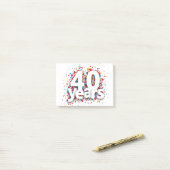 40e verjaardag Geboren in 1980 Limited Edition Cad Post-it® Notes (Op bureau)