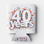 40e verjaardag Geboren in 1980 Limited Edition Gif Blikjeskoeler (Achterkant)