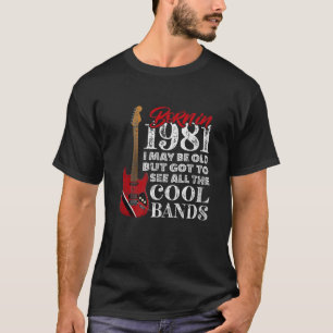40e verjaardag - geboren in 1981 in elektrische gi t-shirt