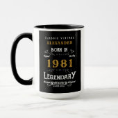 40e verjaardag Geboren in 1981 Legend Large Coffee Mok (Links)