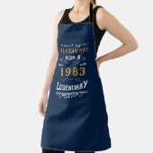 40e verjaardag Geboren in 1983 blauw goud Legend Schort (Insitu)