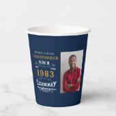 40e verjaardag Geboren in 1983 Fotosjabloon Legend Papieren Bekers (Achterkant)