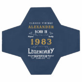 40e verjaardag Geboren in 1983 Monogram naam Legen Voetbal (Enkel)