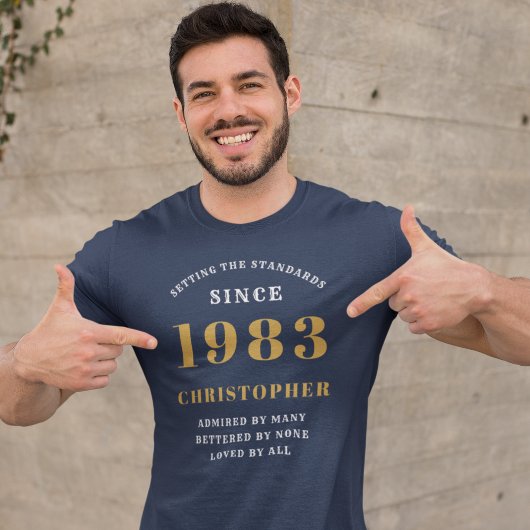 40e verjaardag Geboren in 1983 Naam T-Shirt toevoe