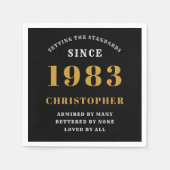 40e verjaardag Geboren in 1983 Voeg de naam Black  Servet (Voorkant)