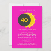 40e verjaardag | Gedeeltelijke zonsverduistering 2 Kaart (Voorkant)