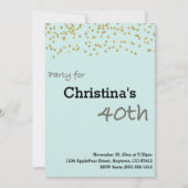 40e verjaardag gepersonaliseerd in pastkleuren in  kaart (Voorkant)