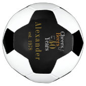 40e verjaardag Gepersonaliseerde Cheers Beers Zwar Voetbal (Gedraaid)