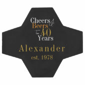 40e verjaardag Gepersonaliseerde Cheers Beers Zwar Voetbal (Enkel)