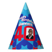 40e verjaardag gepersonaliseerde pet van de fotost feesthoedjes (Voorkant)