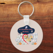40e verjaardag Gepersonaliseerde Sleutelhanger (Voorkant)