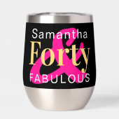 40e verjaardag gepersonaliseerde veertig fabelacht (Achterkant)